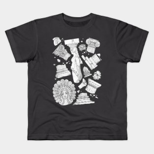 Greek Architectural Elements Kids T-Shirt